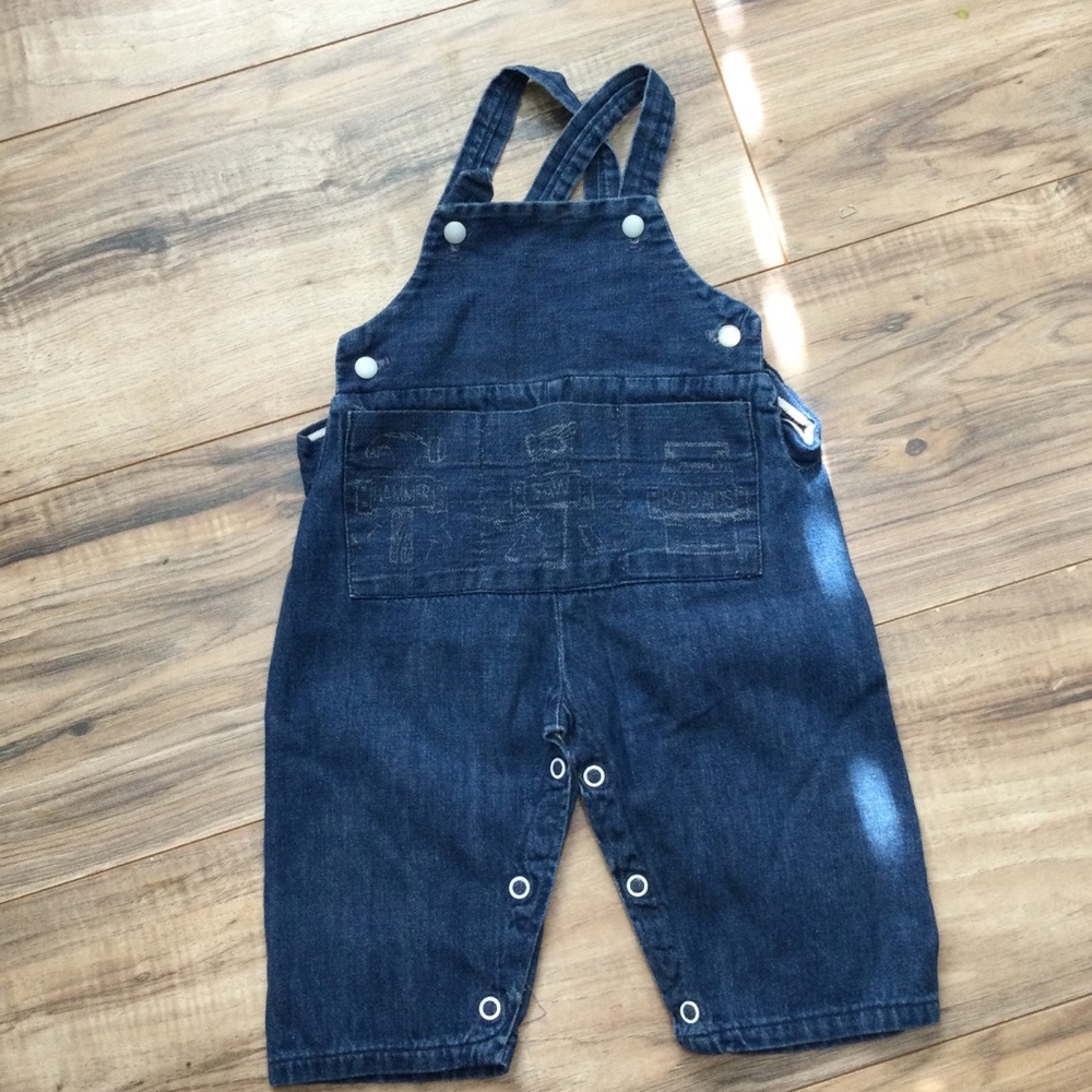 Vintage Blue Denim Boy’s Overalls / Pants Sz 6mo